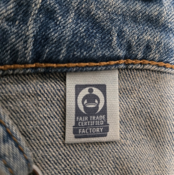 Denim Blue Reworked Cropped Top, Med, Adjustable Straps, Stretch Denim, NWT - Picture 8 of 12